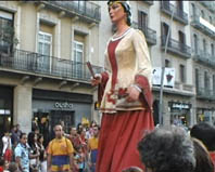 Fiesta mayor en Barcelona